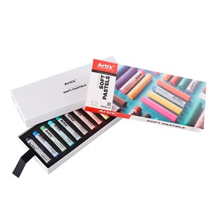 Peinture pastel rond 12 couleurs