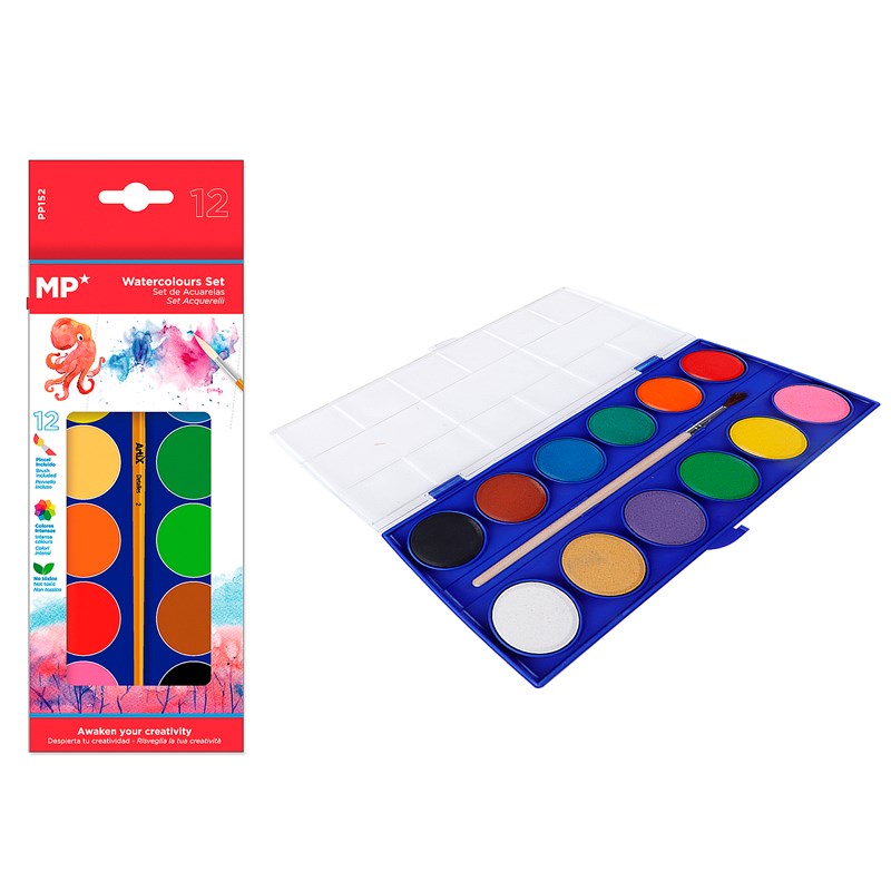 Peinture aquarelle 12 couleurs