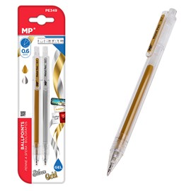 Set de stylos à encre gel doré et argenté