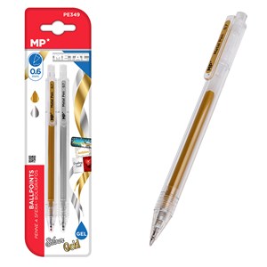 Set de stylos à encre gel doré et argenté