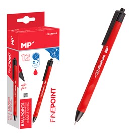 Pack 12 stylos encre rouge 0.7 mm