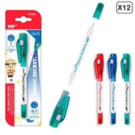 Pack 12 uds. Boligraffe ink invisible magic secret 2 en 1