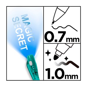 Pack 12 uds. Boligraffe ink invisible magic secret 2 en 1
