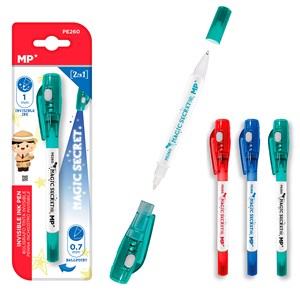 Pack 12 uds. Boligraffe ink invisible magic secret 2 en 1