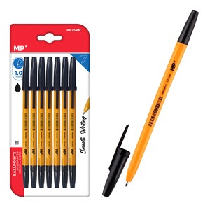 Stylos noirs soft point 1.0 mm 7 uds.