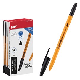 Pack stylos noir soft pointe 1.0 mm 50 uds.