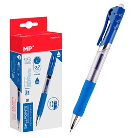 Pack 12 stylos à encre gel pointe 0.7 mm bleu