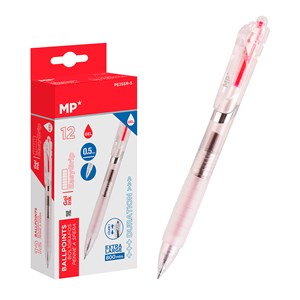 Pack 12 bic bille encre gel point 0.5 mm rouge