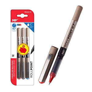 Ensemble de stylos bic g7 encre d'encre liquide bouteille ball 3 uds.