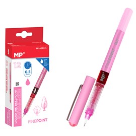 Pack 12 billets encre liquide point aiguille rose