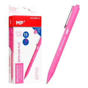 Pack 12 stylos encre d'huile 1.0 mm rose