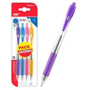 Set stylos gel pack économie 4 uds.