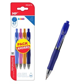Set de stylos gel mini point 0.7 mm 4 unités