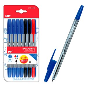 Ensemble 21 stylos assortis couleurs pointe 1,0 mm