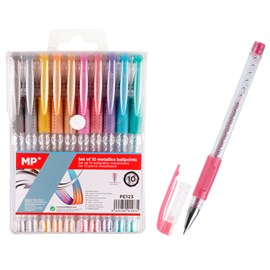 Ensemble de stylos métallisés 10 couleurs