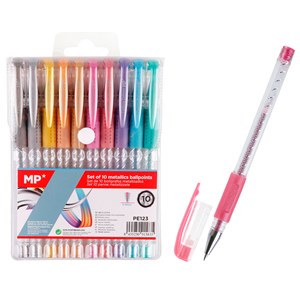 Ensemble de stylos métallisés 10 couleurs
