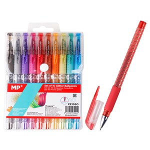 Ensemble de stylos à paillettes 10 couleurs