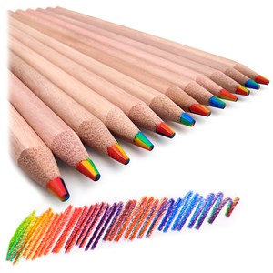 Set de 12 crayons en bois magic rainbow