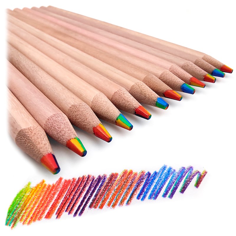 Set de 12 crayons en bois magic rainbow