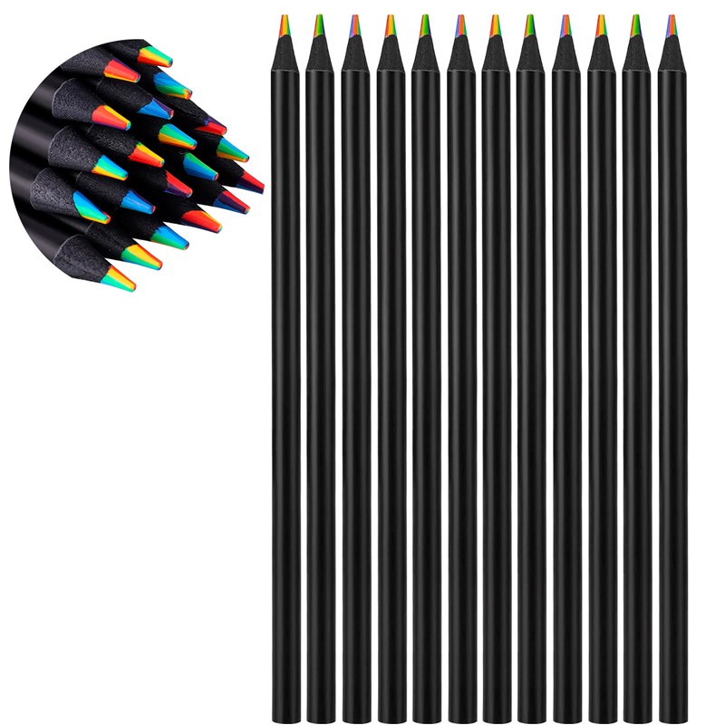 Set de 12 crayons en bois magic rainbow