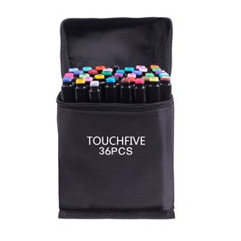Set de 36 marqueurs de couleurs variées. Double pointe.