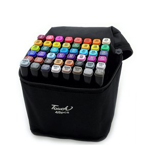 Set de 48 marqueurs de couleurs variées. Double pointe.