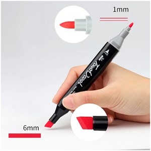 Set de 48 marqueurs de couleurs variées. Double pointe.