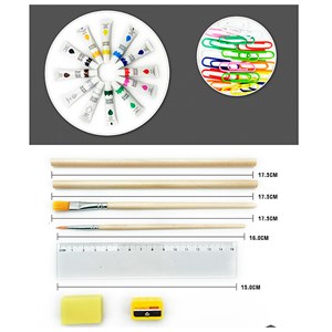 Malette beaux arts 138 pièces avec crayons et feutres double pointe.