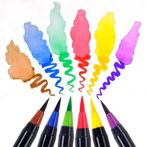 Ensemble de 72+1 marqueurs à pointe pinceau aquarellables.
