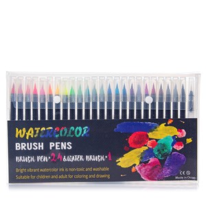Ensemble de 24+1 marqueurs à pointe pinceau aquarellables.