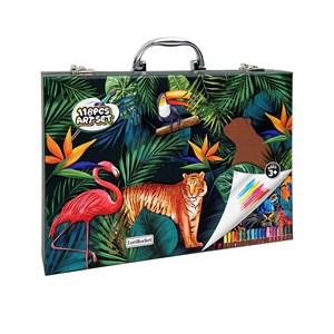 Malette beaux-arts 118 pièces avec crayons et feutres, aquarelles, craies pastel