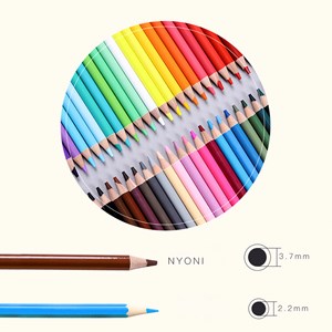 Set de 48 crayons de couleur. Fabriqués en bois, forme ronde professionnelle.