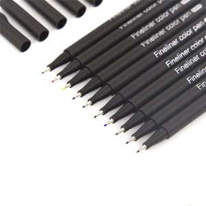 Set de 24 marqueurs color fineliner professionnels à pointe fine de 0,4 mm.