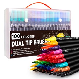 Set 100 marqueurs black line couleur double pointe, pointe fine 0,4 mm.