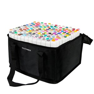 Ensemble de 168 feutres de couleurs variées. Double pointe.