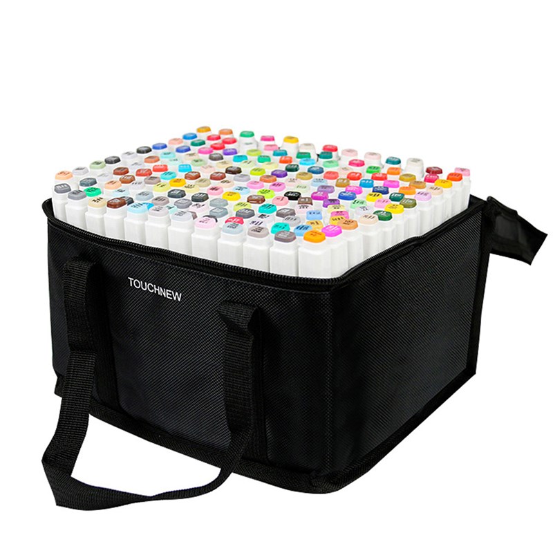 Ensemble de 168 feutres de couleurs variées. Double pointe.