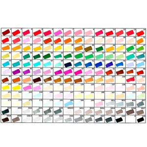 Ensemble de 168 feutres de couleurs variées. Double pointe.