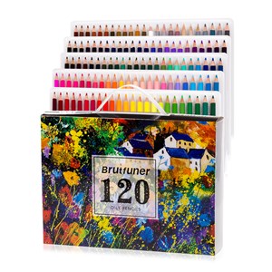 Ensemble de 120 crayons de couleur à base d'huile.