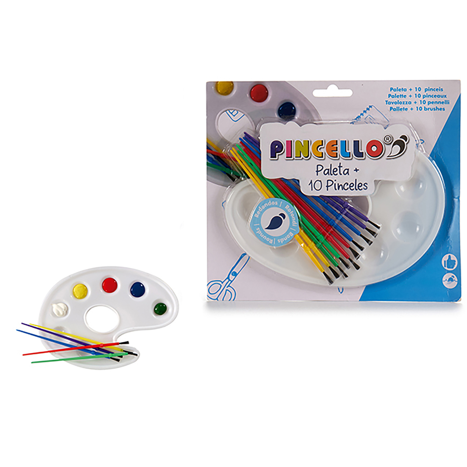 Kit De 4 Pinceaux Plats - Polyvalents, Portables, Parfaits Pour Voyage, Studio, Débutants Et Créatifs