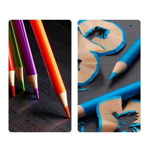 Ensemble de 72 crayons de couleur à base d'huile.