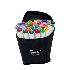 Set de 36 marqueurs de couleurs variées.