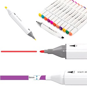 Set de 36 marqueurs de couleurs variées.