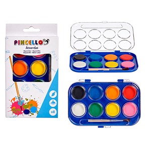 Ensemble de 8 aquarelles.