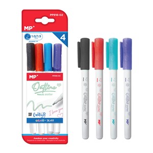 Ensemble 4 pcs marqueur magique outliner double ligne. Noir, bleu.