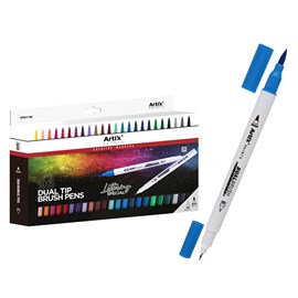 Ensemble de marqueurs à double pointe pinceau lettering 96uds.