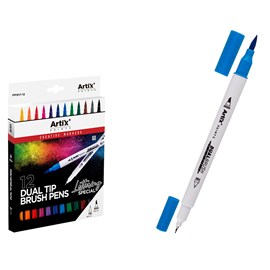 Set marqueurs double extremité pensel lettering 12 uds.