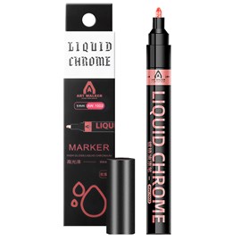 Marqueur de 1,0 mm en chrome liquide métallique miroir.
