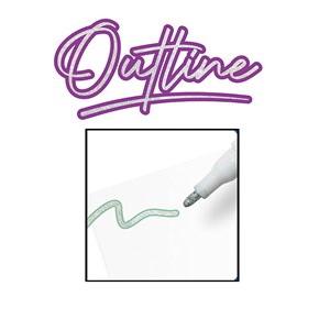 Ensemble 8 pcs marqueur magique out liner double ligne