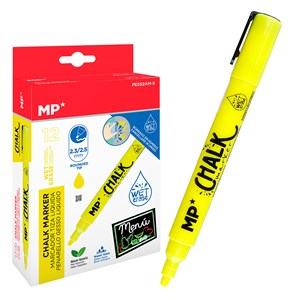 Pack 12 marqueurs craie liquide nettoyage humide jaune
