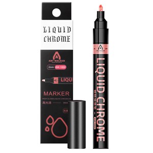 Marqueur 2,0 mms de chrome liquide métallique miroir.